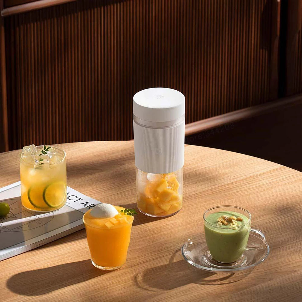 Novo xiaomi mijia portátil espremedor misturador 2 elétrico mini liquidificador de frutas e legumes rápido, esmaga gelo, suco e processador de alimentos