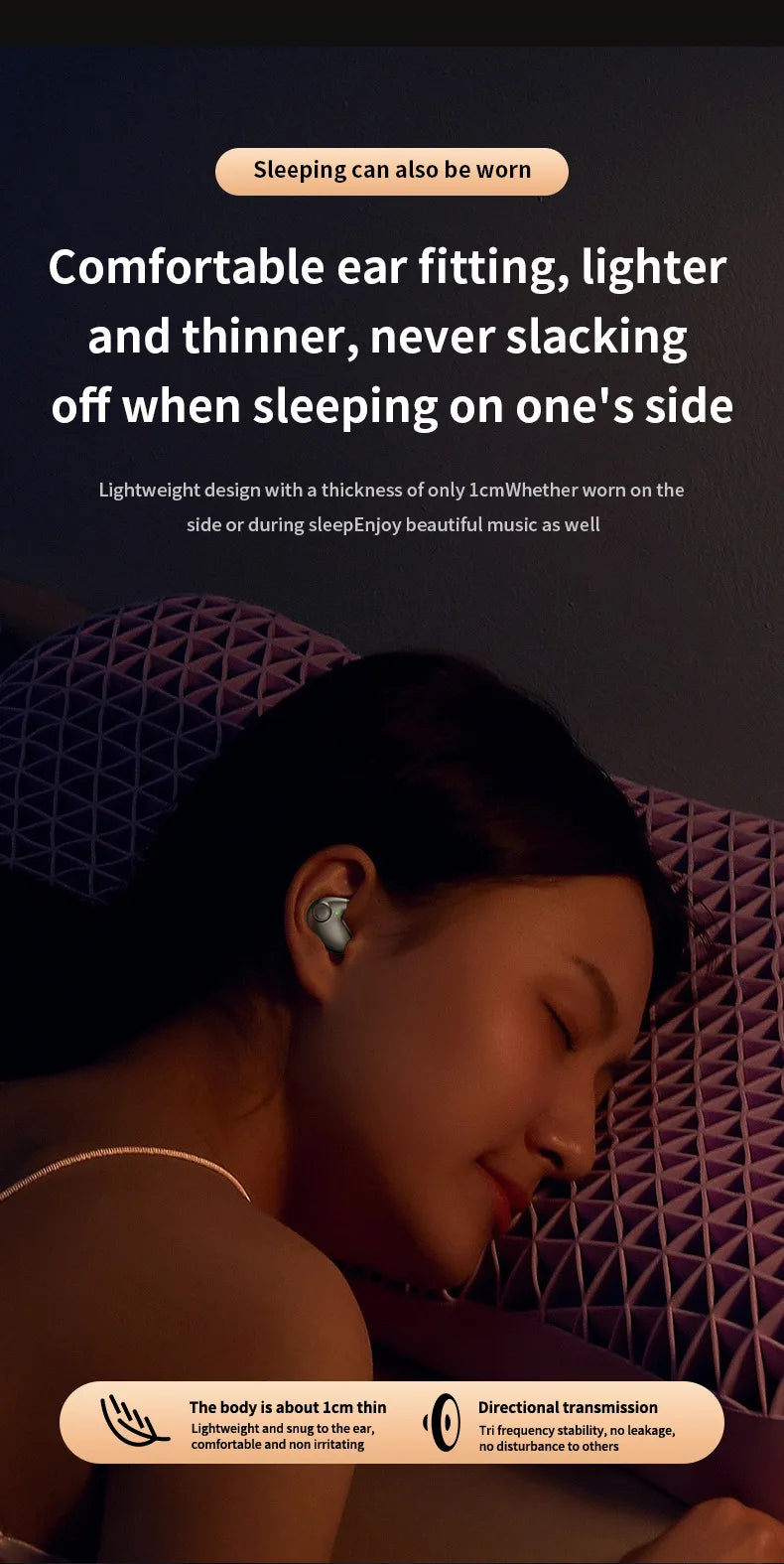 Xiaomi mijia sono invisível fones de ouvido minúsculos com cancelamento ruído sem fio esportes estéreo bluetooth 5.3 earohone