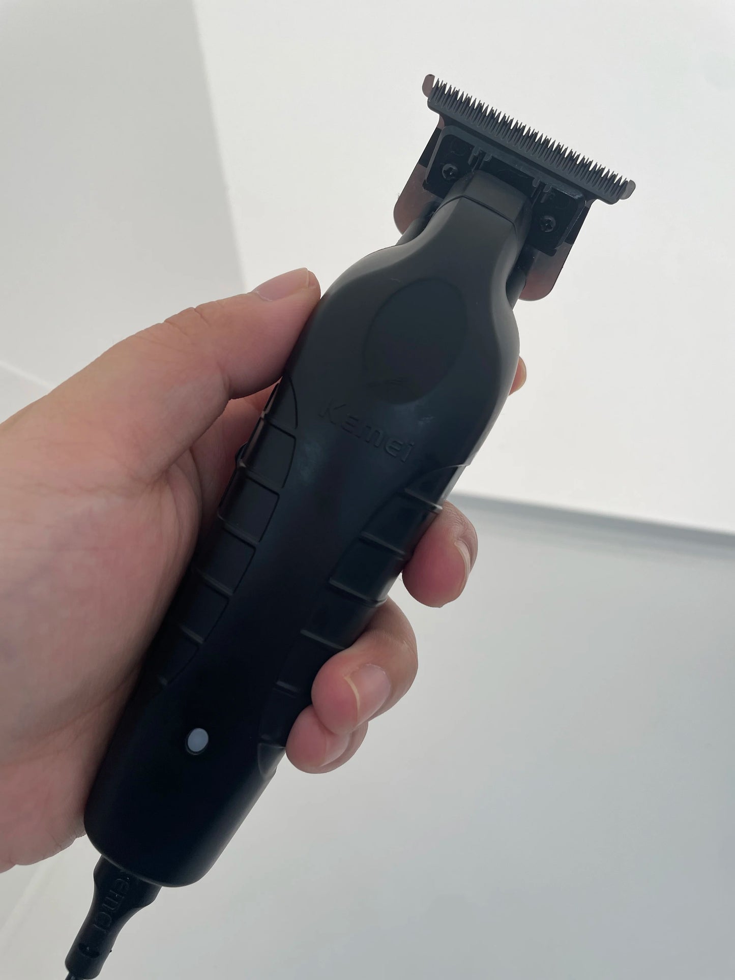 Kemei 2299 barbeiro aparador de cabelo sem fio 0mm zero  detalhe profissional máquina corte acabamento elétrico