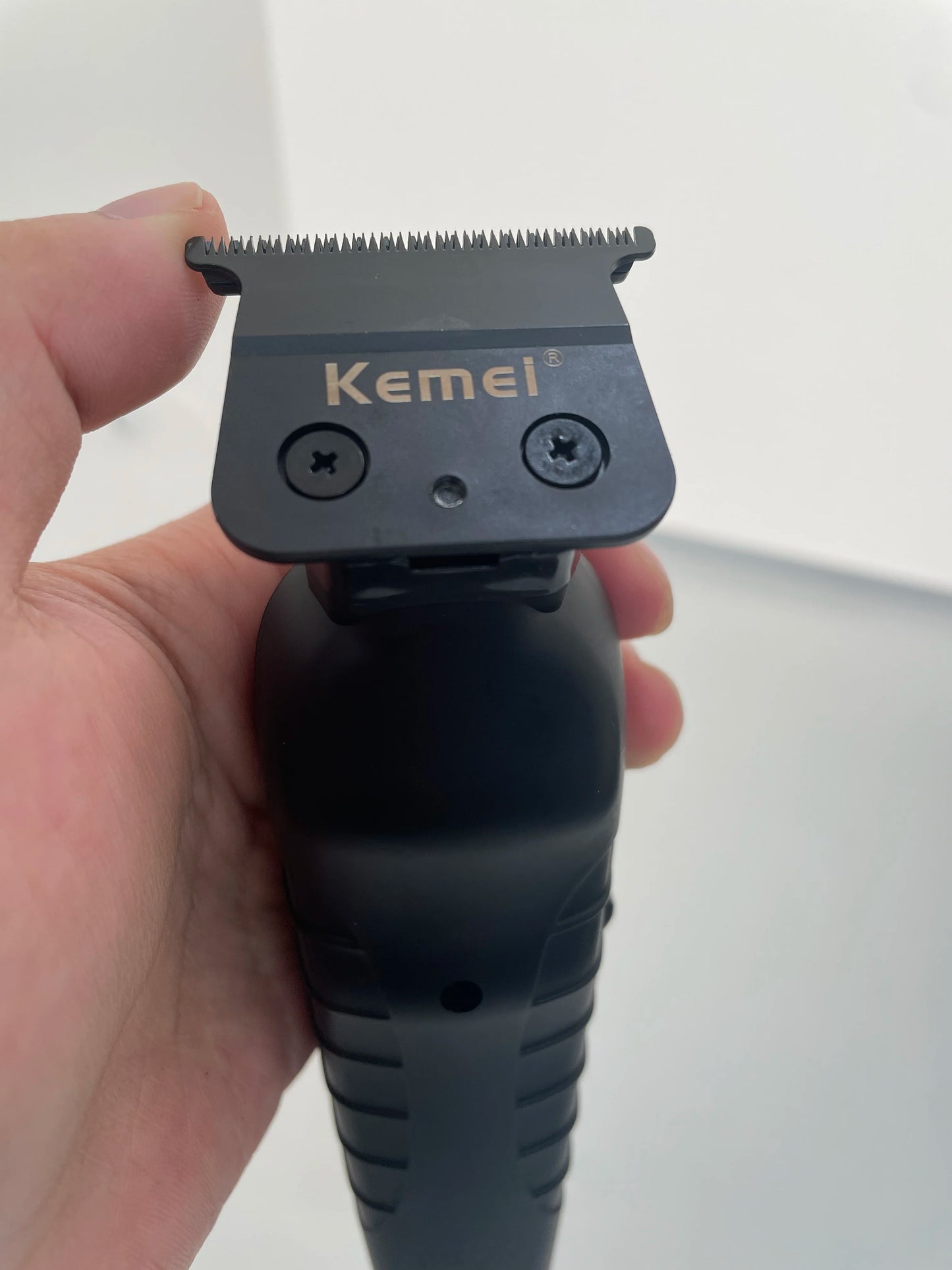 Kemei 2299 barbeiro aparador de cabelo sem fio 0mm zero  detalhe profissional máquina corte acabamento elétrico