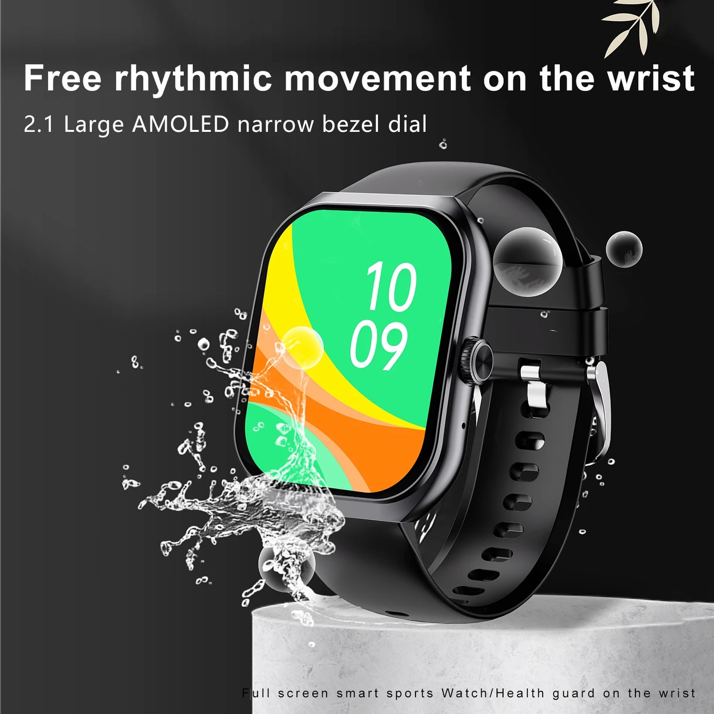 smartwatch 2.1 polegadas uhd bluetooth chamada relógio 220mah capacidade da bateria ip68 profissional à prova dip68 água para android ios