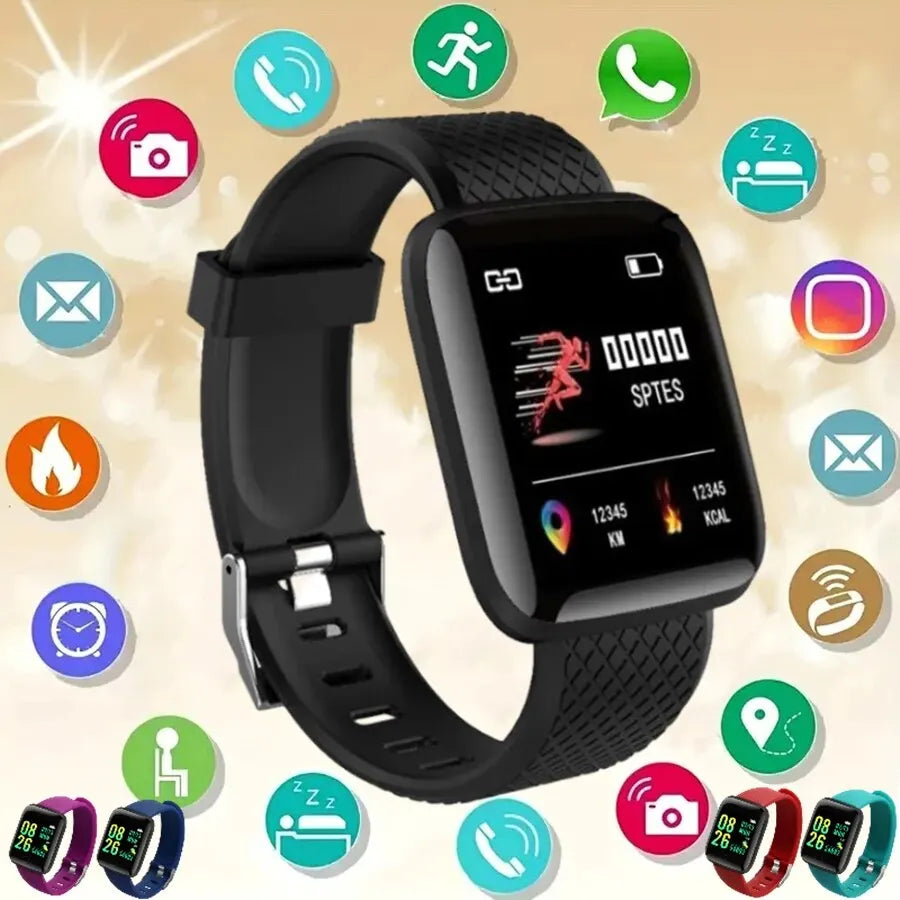 Multifuncional relógio inteligente para homens mulheres crianças mensagem, controle de música, esporte, passo, calorias d13 smartwatch despertador 116plus